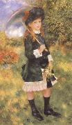 Pierre-Auguste Renoir Young Girl with a Parasol oil painting